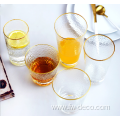 Gold Rimmed Glass Drinkware Set